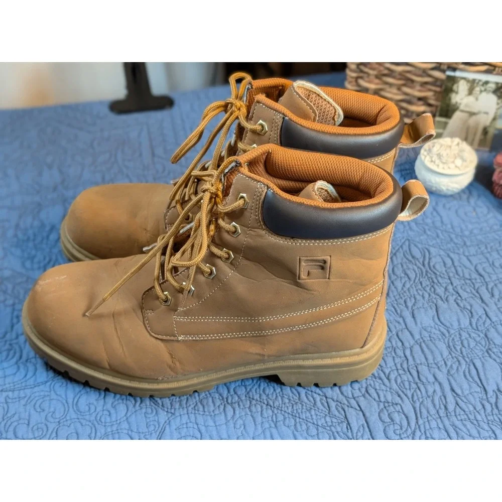 FILA Edgewater 12 Wheat Boots Mens 10 Tan Timberland Style Gorpcore Streetwear